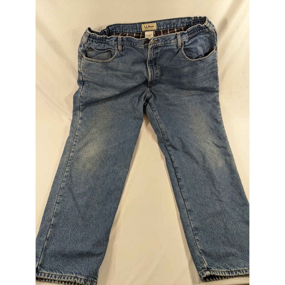 Vintage 80's 90 LL Bean Flannel lined Jeans comfort Waist Size 42x31 (42x32 tag)